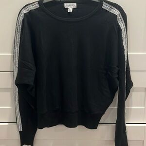 Black sweater with bling different diamonds